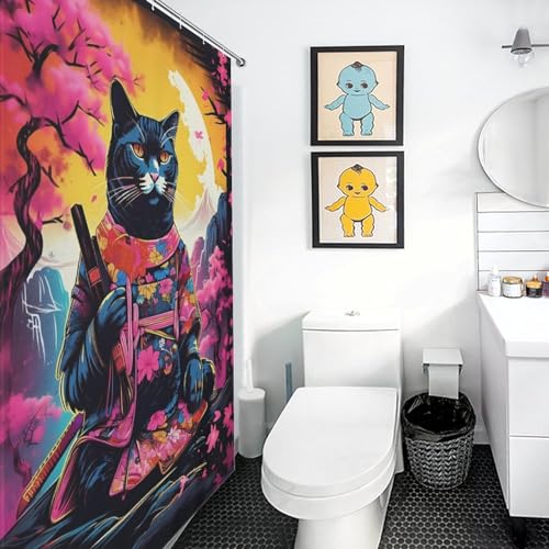 Rideau de douche imperméable en polyester 183x183 cm avec 12 crochets
