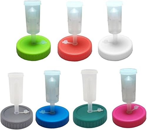 Miniatura 3 de Tarro Mason Airlock Tapa de boca ancha para fermentar chucrut, kimchi, pepinillos y verduras, kit de Kimchi para el hogar (verde)