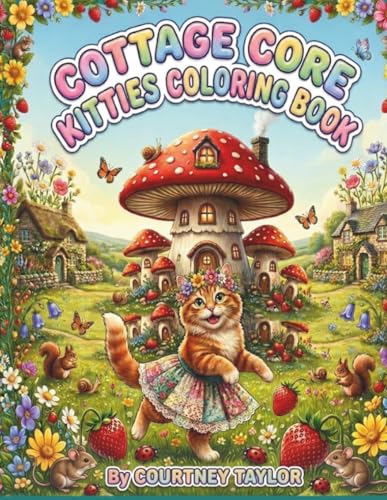 Cottage Core Kitties Coloring Book
