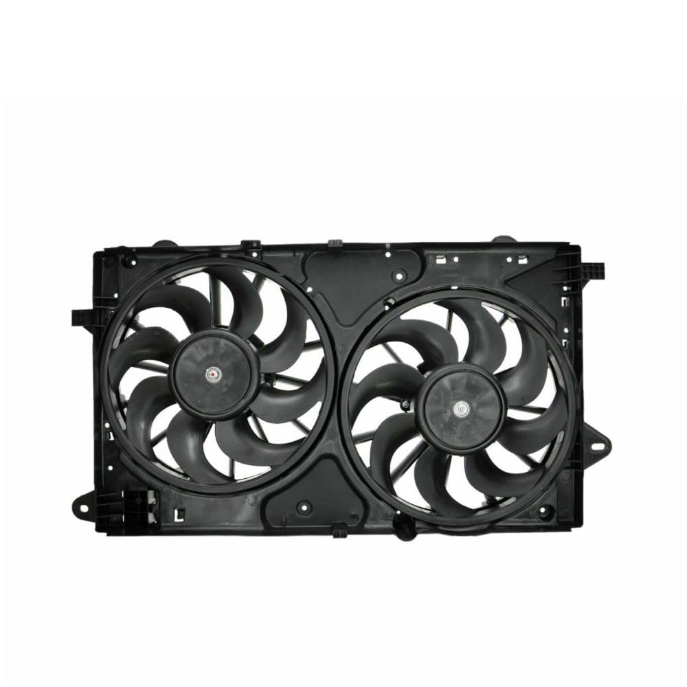 Momtlck Dual Engine Radiator Cooling Fan A/C Assembly for Buick for Allure 2010 for Lacrosse 2010 for Regal 2011 13269460 13269461