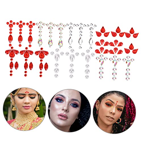 Abaodam 7 Folhas De Adesivos Bindi Hindi Bollywood Atinge Decalques De Testa Adesivos De Rosto Joias