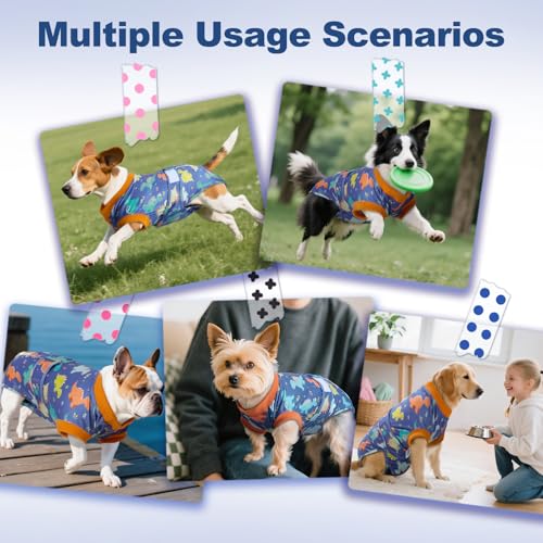Image of CuteBone Recovery Suit for Dogs Cats After Surgery, Prevent Licking Dog Onesies Pet Surgery Recovery Suit Shirt Abdominal Wounds Bandages SSF12L