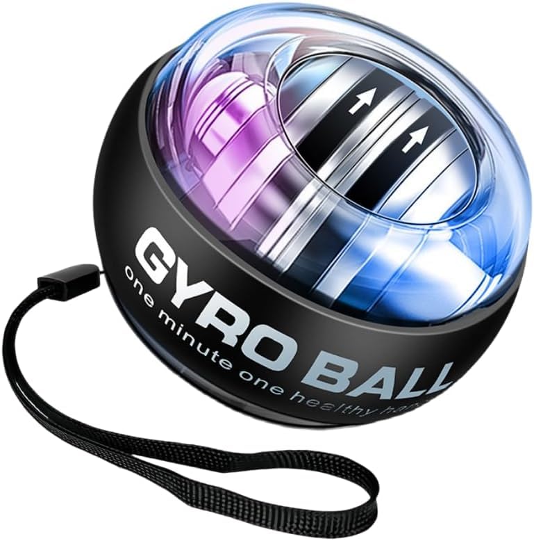 Wrist Trainer Power Gyro Ball with LED Lights, Hand and Forearm Strengthener, Gyroscopic Exerciser for Muscle, Finger and Bone Workout-picture-12