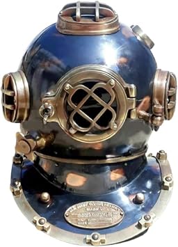 Antique Scuba Helmet, DM Vintage Brand, and Comfortable, Scuba Diving Helmet for Sale