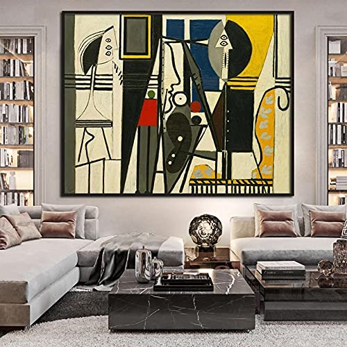 Art mural Picasso affiche abstraite sur toile premium 50x70cm