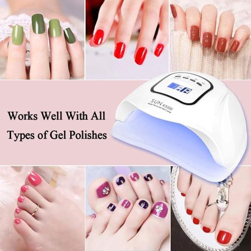 UV LED Nail Lamp 150W, Professional Nail Dryer Gel Polish Light, UV Nail Light With 4 Timer Setting, Nail Polish Curing Gel LED Dryer, Professional Nail Art Tools With Automatic Sensor, LCD Display - Image 4