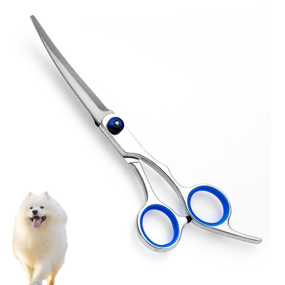 EODKSE Tijeras para perros, Tijeras para el cuidado de perros, Tijeras curvas para perros, Tijeras para gatos de acero inoxidable, Pinzas para el pelo de orejas de mascotas para perros