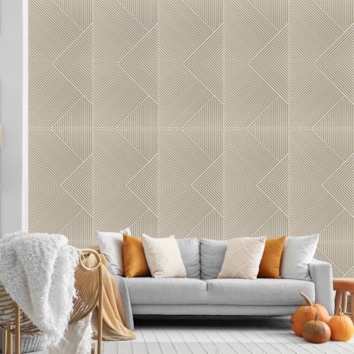 Image of Kayra Decor 3D Self Adhesive Wall Panel White Tail TP 106 Design Pack of 18 Covers 48.51 Sq. Ft.