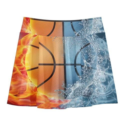 Athletic Shorts Girls Skorts Tennis Skirts Kids Cheer Teen Cheer Basketball Flames 3t