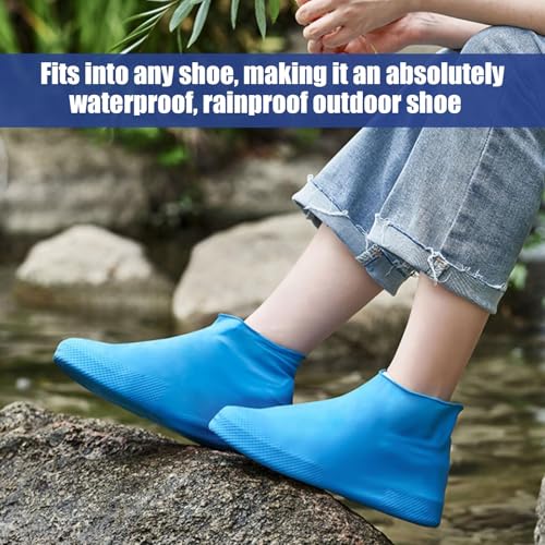 Schuhüberzieher Wasserdicht 3 Paar,Silikon überzieher Schuhe,Regen Schuhüberzieher Rutschfeste,Schuhüberzieher Mehrweg,für Outdoor Regen Schneetag Schlammige Straßen Europäische Schuhgröße (38-42)