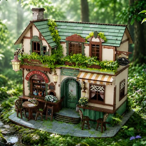 WowMoment Book Nook Kit, Forest Whisper Cottage, Wooden DIY House - image 4
