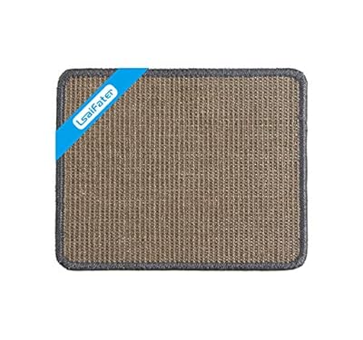 LSAIFATER Cat Scratching Mat, Natural Sisal Mat, Protect Carpets and Sofas (38x30cm, Grey)