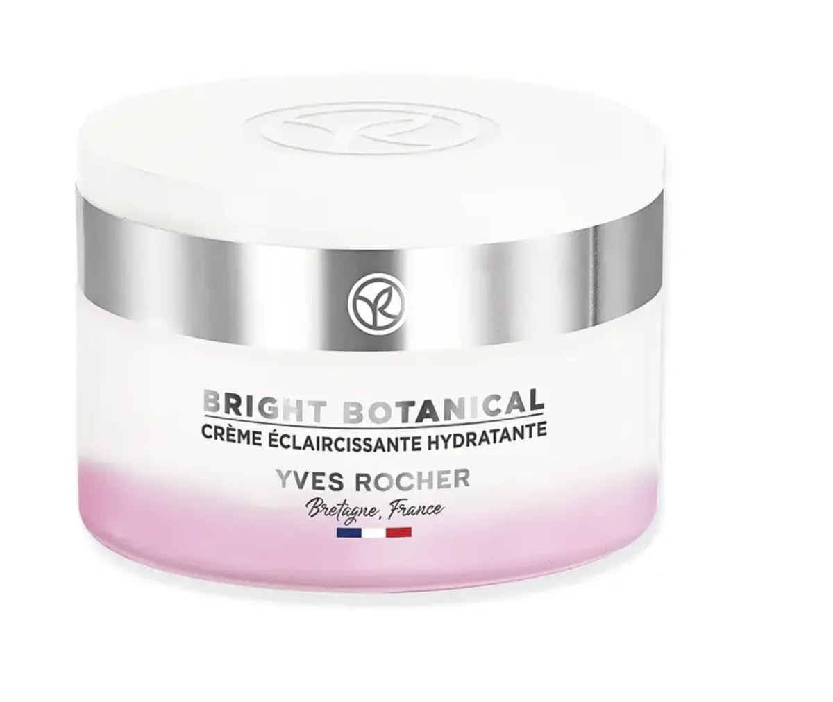Yves Rocher Bright Botanial Day & Night Moisturising Cream for Shine and Even Skin Tone All Types Women Daily Care Face Cream 50 ml/1.7 flOz