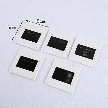 50x50mm Triple Slit Circular Diffraction Grating Set with Single, Double, Triple, Four Slits, Round Holes, and Mesh Grids for Physics Experiments