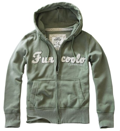 Fun Coolo Felpa con Cappuccio e Zip MH2 Verde S