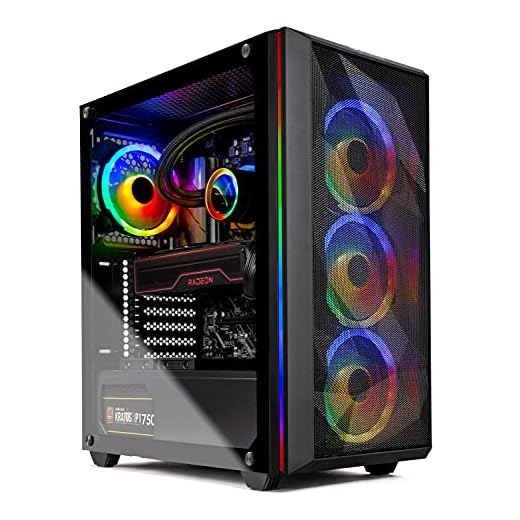 Skytech Chronos Gaming PC Desktop - AMD Ryzen 9 5900X 3.7GHz, 6700XT 12G GDDR6, 16GB DDR4 3200, 1TB NVMe SSD, B550M MB, 750W Gold PSU, 240MM AIO, AC WiFi, Windows 10 Home 64-bit, Black