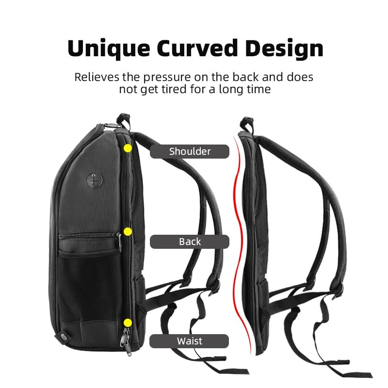 Borsa Reflex Zaino da viaggio impermeabile antiurto morbido for fotocamera reflex, borsa in nylon, accessorio for riporre oggetti fai te all'aperto(Noir)