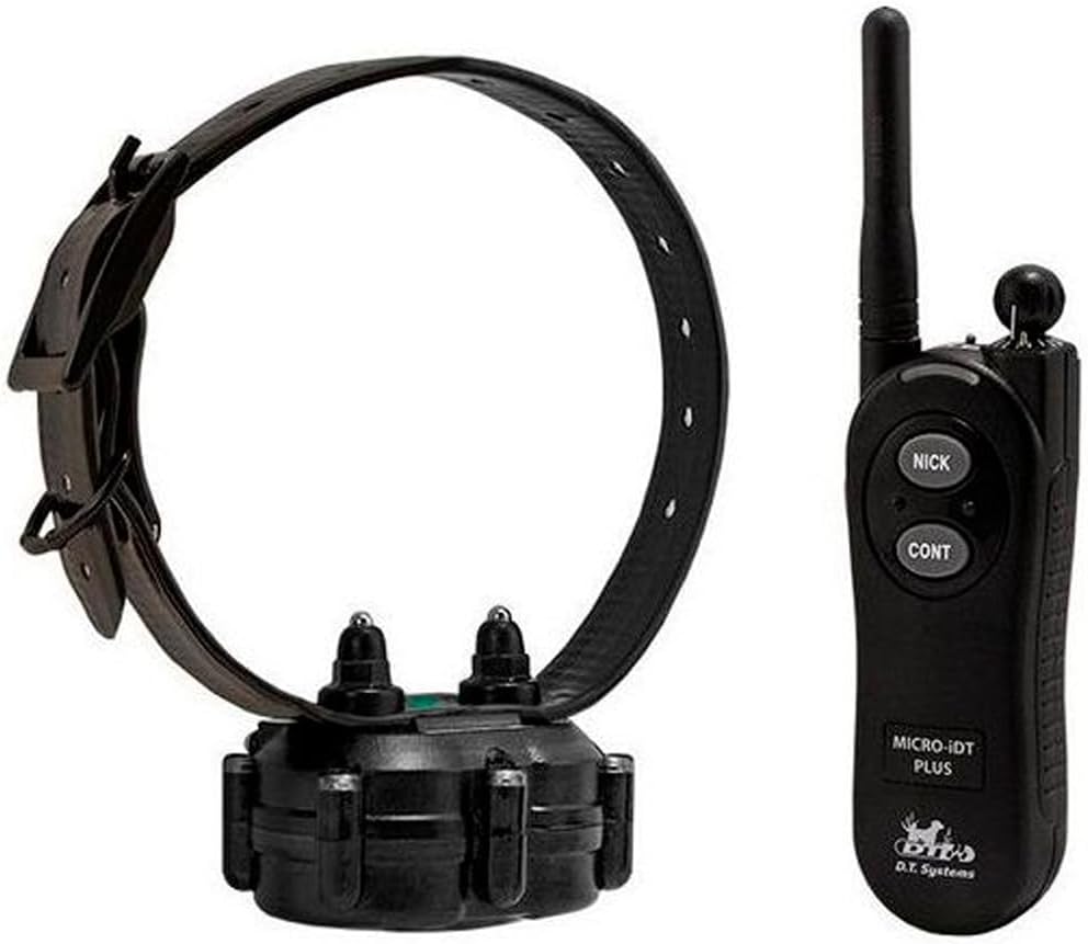 DT SYSTEMS Micro iDT Plus Waterproof 6-22" Rechargeable Expandable Dog Training E-Collar, 900-Yard Range, 16 Stimulation Levels, Vibration Assist