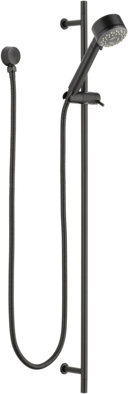 Brizo 85521 Multi-Function Hand Shower Package with Hose and Slide Bar Included, Matte Black