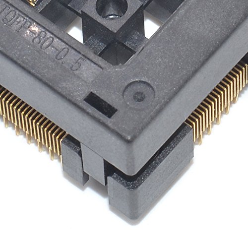 qfp80-05 socket ic burn-in tesing socket otq-80-05-02b 05mm pitch 12x12mm ic dimension open-top socket soldering versionqfp80
