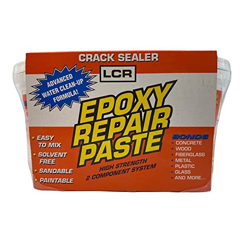 Polygem LCR Epoxy Crack Sealer & Repair Paste - High Strength 2 Component System for Concrete, Wood, Fiberglass, Metal, Plastic, Glass & More