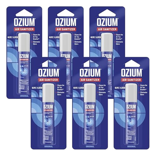 Ozium 0.8 oz. Air Sanitizer & Odor Eliminator for Homes, Cars, Offices and More, Original Scent, Pack of 6 by Ozium - Used condition - US$21.02