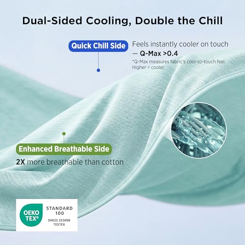Image of Bedsure Green Cooling Blanket for Hot Sleepers - Summer Cold Throw Blanket for Bed, Arc-Chill Lightweight Summer Bedding, Cool Thin Ice Cold Cooled Throws with Rayon Derived from Bamboo, 50x70