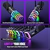 FIFINE XLR/USB Gaming Microphone Set, Dynamic PC Mic for Streaming Podcasting, Computer RGB Mic Kit with Boom Arm Stand, Mute Button, Headphones Jack, for Recording Vocal Voice-Over-AmpliGame AM8T #4