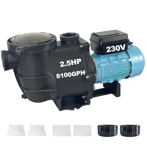 2.5 HP Variable Speed Pool Pump VS Multiple Speed Programmable Pump 230Vac 8100GPH Intelligent In-ground and above ground pool pump Compatible with with both 1.5" Pipe and 2.0" Pipe