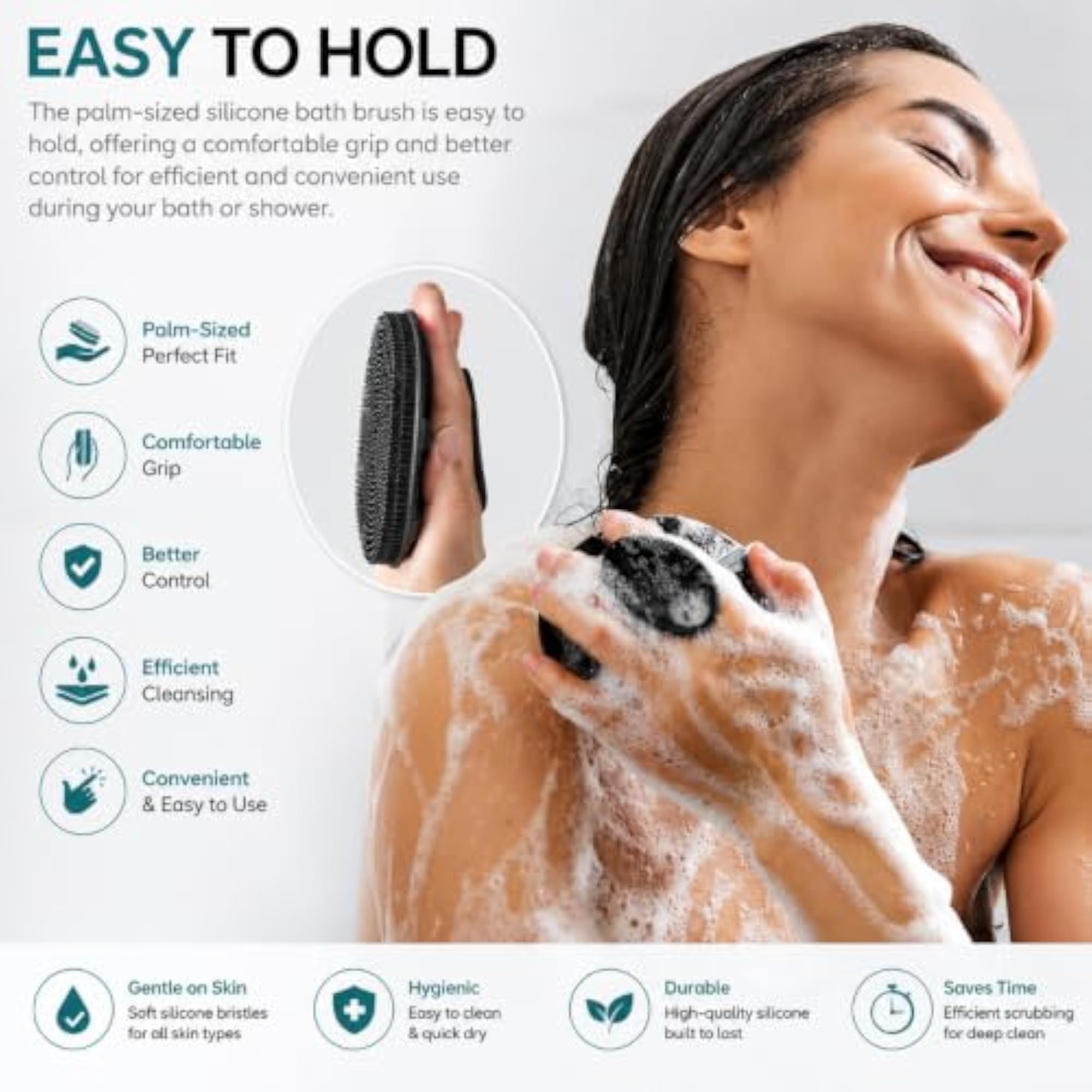 5-in-1 Silicone Body Scrubber & Bath Set