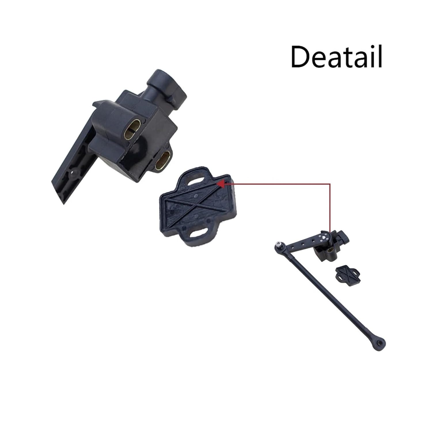 Car Air Suspension Ride Height Level Leveling Sensor Arm Fit for BMW AA-ROT-120 / AAROT120 VR-HAS03(A Complete Set)