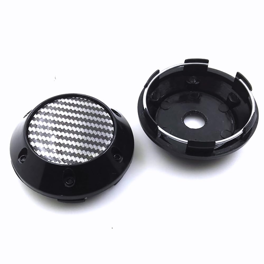 Cache-moyeux Enjoliveur Voiture - 4 Pièces Chromé ABS OD 70mm ID 66mm - Installation Facile Sans Outils - Protection Roue