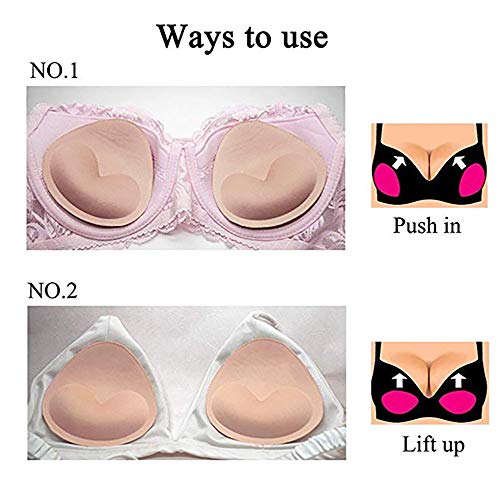 Image of Bra Pad Breast Enhancers, Triangle Silicone Bra Insert Waterproof Bra enhancement for Swimsuit Bikini Sport Bra