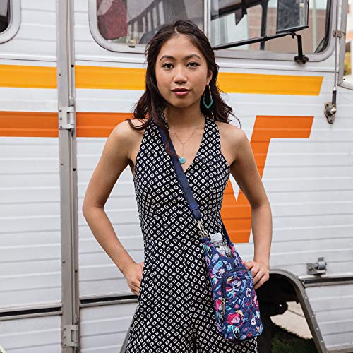 Travelon Moderno, Bolsa antifurto para garrafa de água Boho, Floral moderno, 10 x 4 diameter