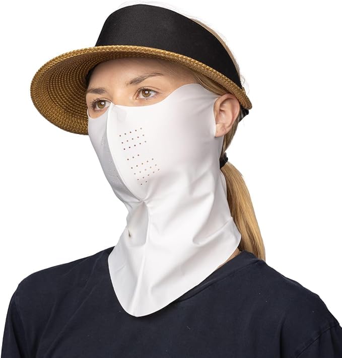 Sun Protection Face Cover Mask UPF 50+ Women Summer Protection Scarf with Neck Coverage Breathable Elastic Face Mask for Golf, Cycling, Hiking, Fishing & Outdoor Sports UV Protection Face Mask