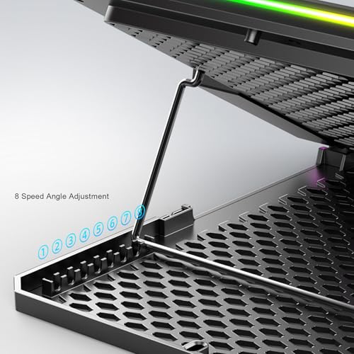 Base para Portátil con 10 Ventiladores RGB y 5 Velocidades miniatura 3