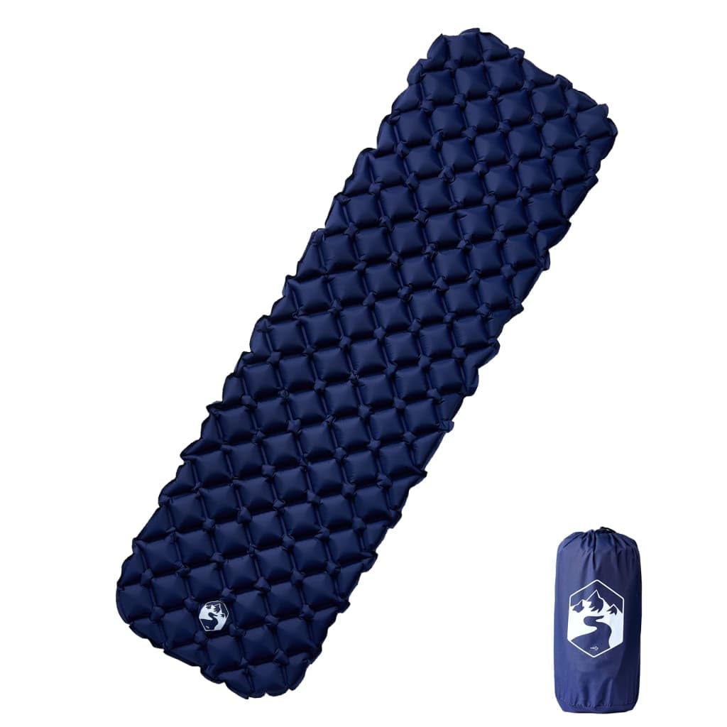 Nadmuchiwana karimata granatowa, 190 x 58 x 6 cm, wykonana z nylonu 40D z powłoką TPU, kompaktowa 550 g, dla 1 osoby, na kemping, wędrówki, trekking i podróż
