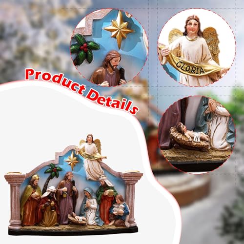 Crèche de Noël incassable en résine pour protéger votre décoration intérieure - 3