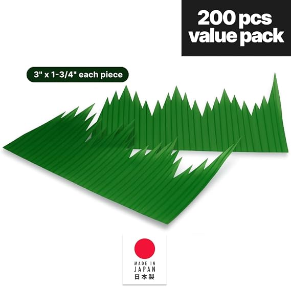 JapanBargain 2052, Sushi Grass Divider Bento Box Food Divider Decoration Sushi Baran 200pcs, Made in Japan