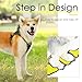 ThinkPet No-Pull Geschirr, Ausbruchsicheres Reflektierendes Step-in Hundegeschirr, Verstellbares Atmungsaktives Geschirr, mit hinterem/vorderem Clip für bessere Kontrolle