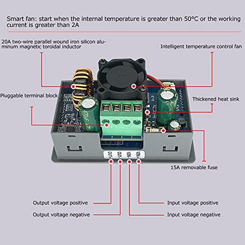 Image of DC6.0-55V 8A 400W Adjustable DC Power Supply Variable Switching Regulated Power Supply with LED Display CNC Voltage Current Regulator