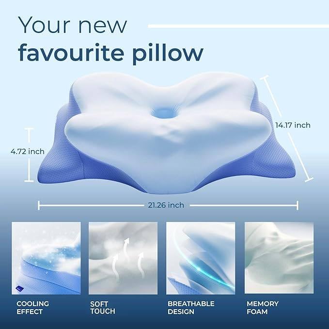 Amazon｜頚椎ネックピロー 睡眠用枕 輪郭形状記憶フォーム枕 背中用