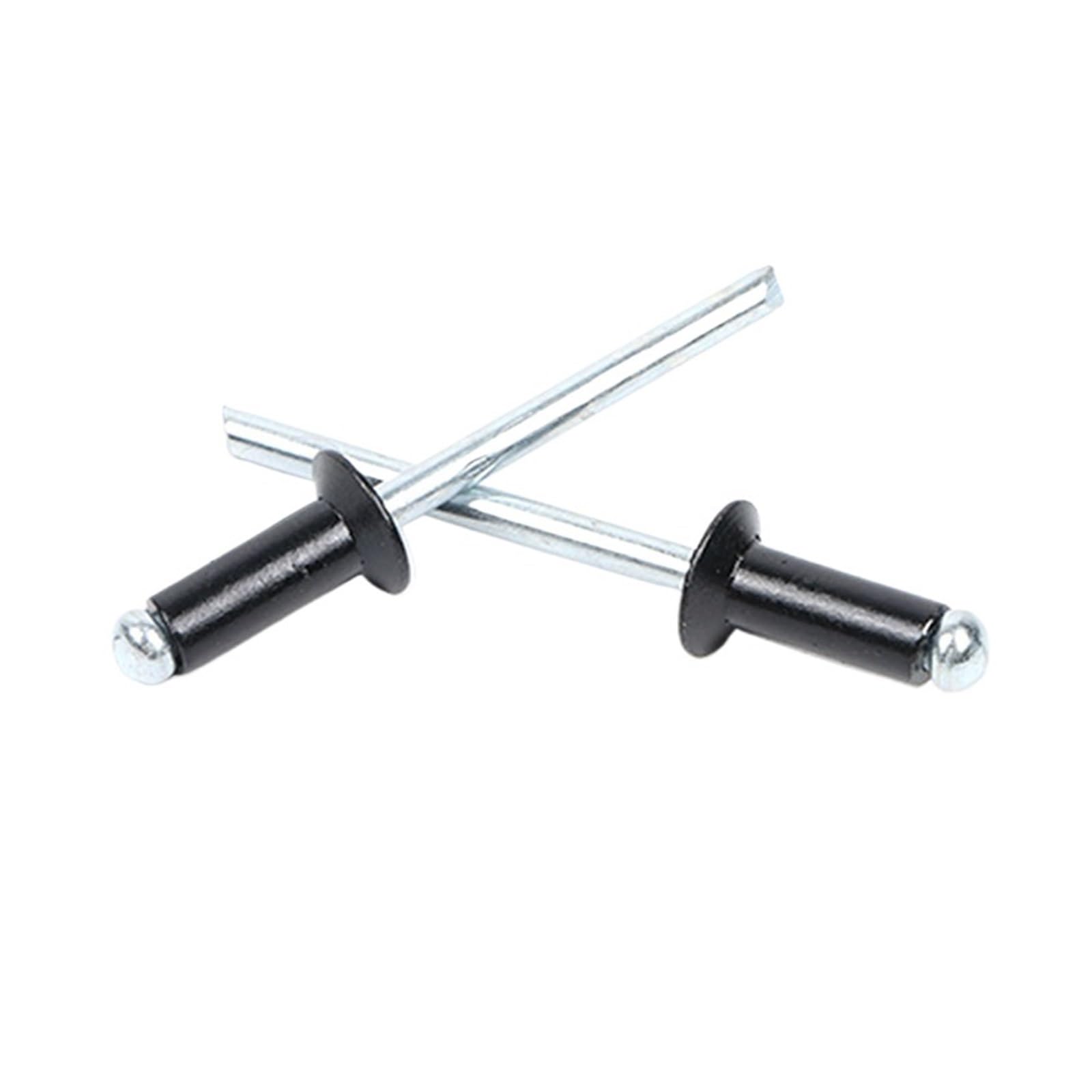 Rivets aveugles noirs à tête fraisée en aluminium, 30/50 pièces, type standard 2.4mm 3.0mm 3.2mm 4.0mm(50Pcs,4.8x16 mm)