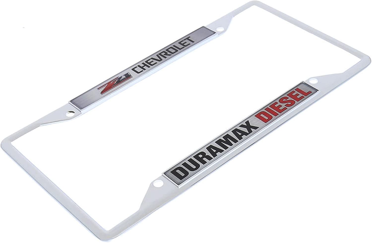 Eurosport Daytona Logo License Plate Frame for Chevy Duramax (Chrome)