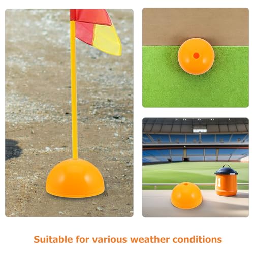 Support pour base d'entraînement de football orange accessoire solide résistant lot de 3