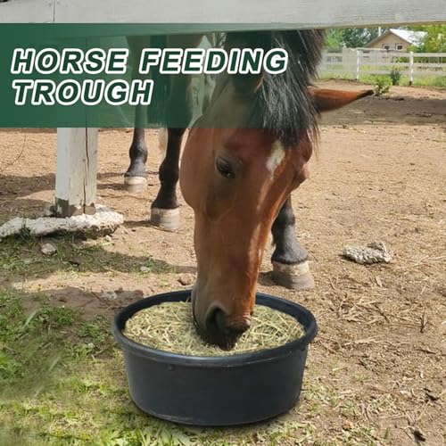 Generisch 4L Gummi -Pferdebereich | Futterpfanne | Wasserbehälter Lebensmittel Trog für die Ranch im Freien | Schüssel für Hundefutter | Farm Cat Dogs Hühnerziege Schaf Kuhpferde und kleines Tier