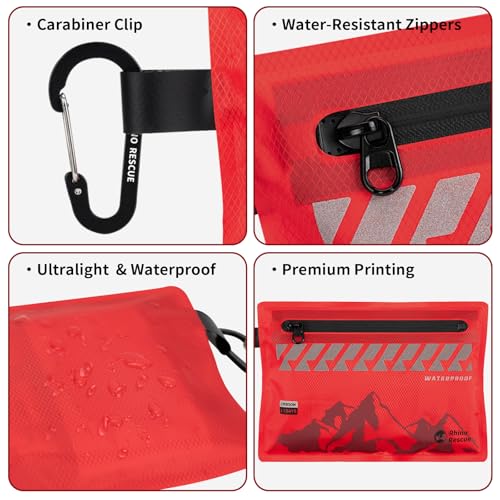 RHINO RESCUE Small First Aid Kit Ultralight Waterproof Medical Kit for Hiking, Backpacking, Cycling, Travel, Vehicles, HSA/FSA Eligible - Image 5