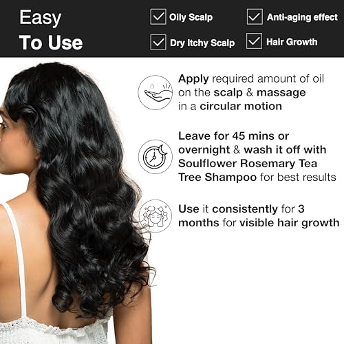 Image of Soulflower Organic Sesame Oil for Hair Growth, Reduce Hair Fall, Moisturuzer, Prevents Dandruff, 100% Pure, Ecocert Organic Certified, Natural, No Mineral Oil & Preservatives, 225ml (Pack of 2)