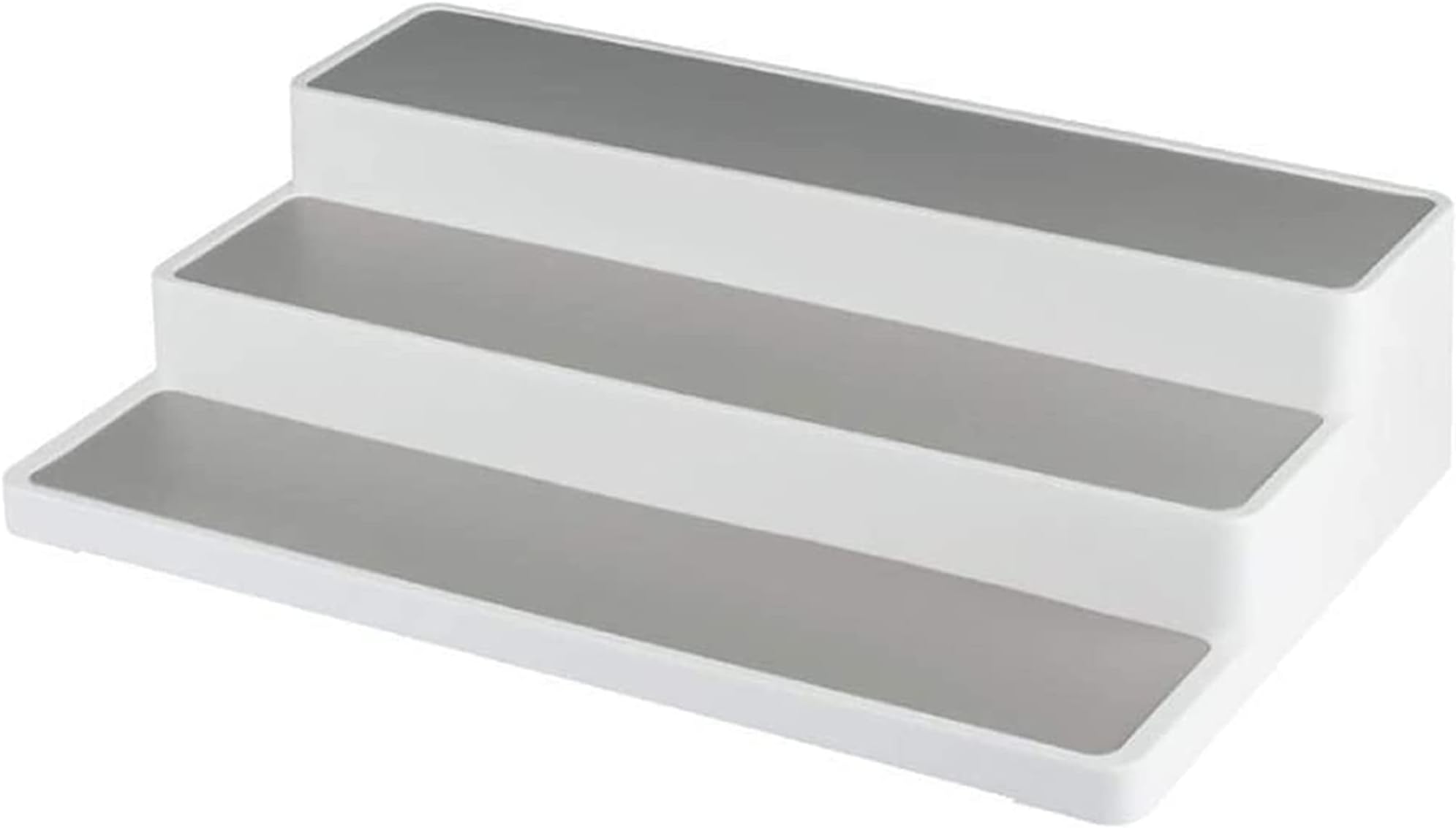 Sulfar 3-Tier Spice Rack Organizer | Non-Skid Kitchen Cabinet Shelf & Bottle Holder | Countertop Storage Rack for Jars, Spices & Pantry | White