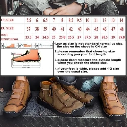Matufit Shoes for Men, Men's Genuine Leather Waterproof Non-Slip Fashionable Orthopedic Shoes, Resistant, Comfort3